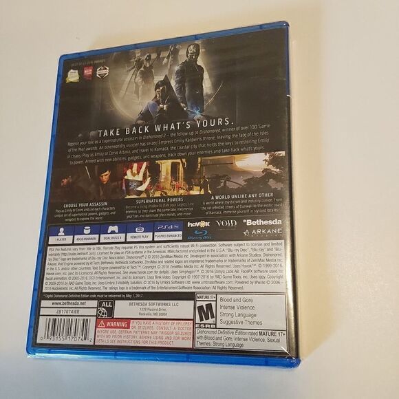 PS4 Dishonored Limited Edition New, still sealed - Picture 6 of 7